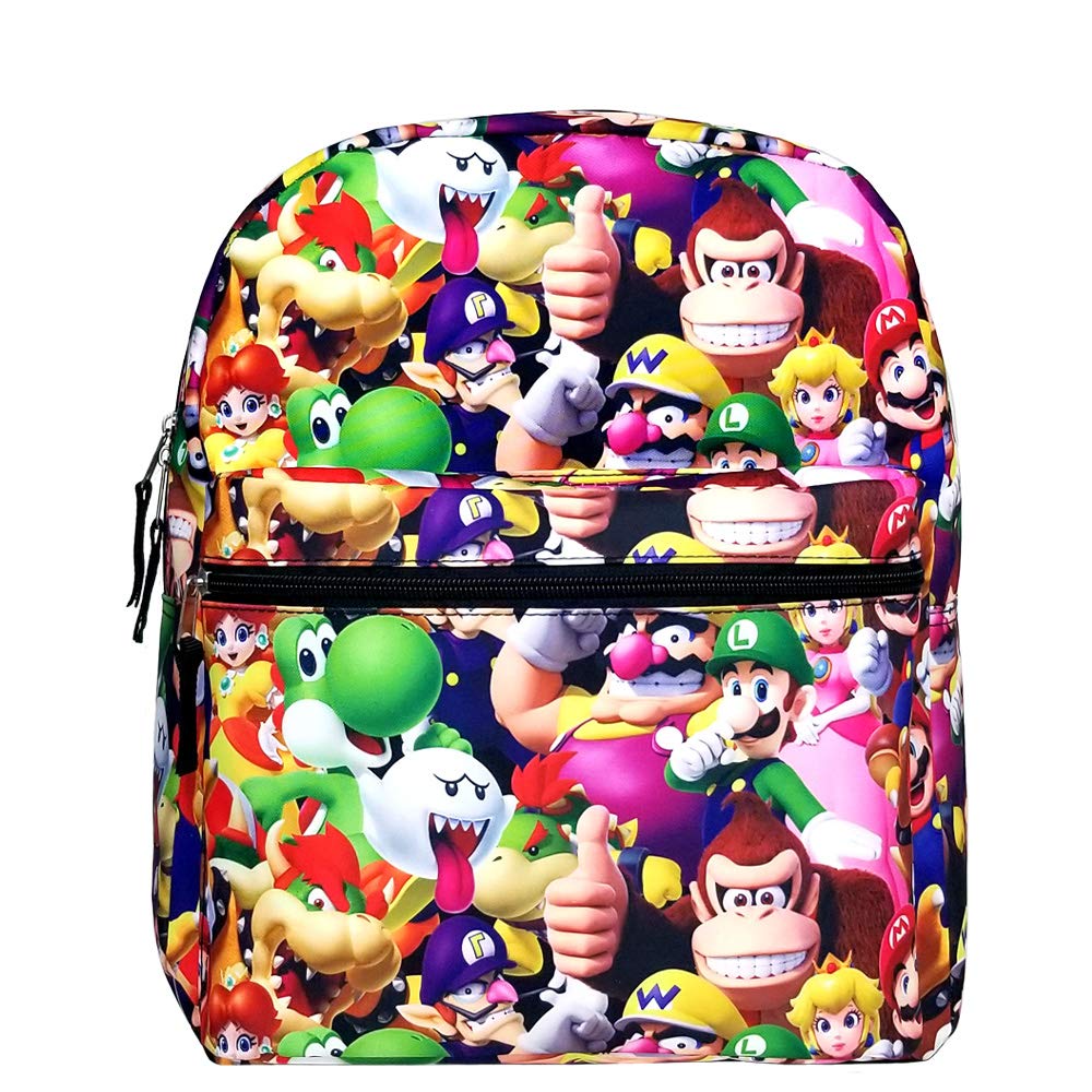 Super Mario Bros 3D All-Over Print Medium Backpack #NN43899