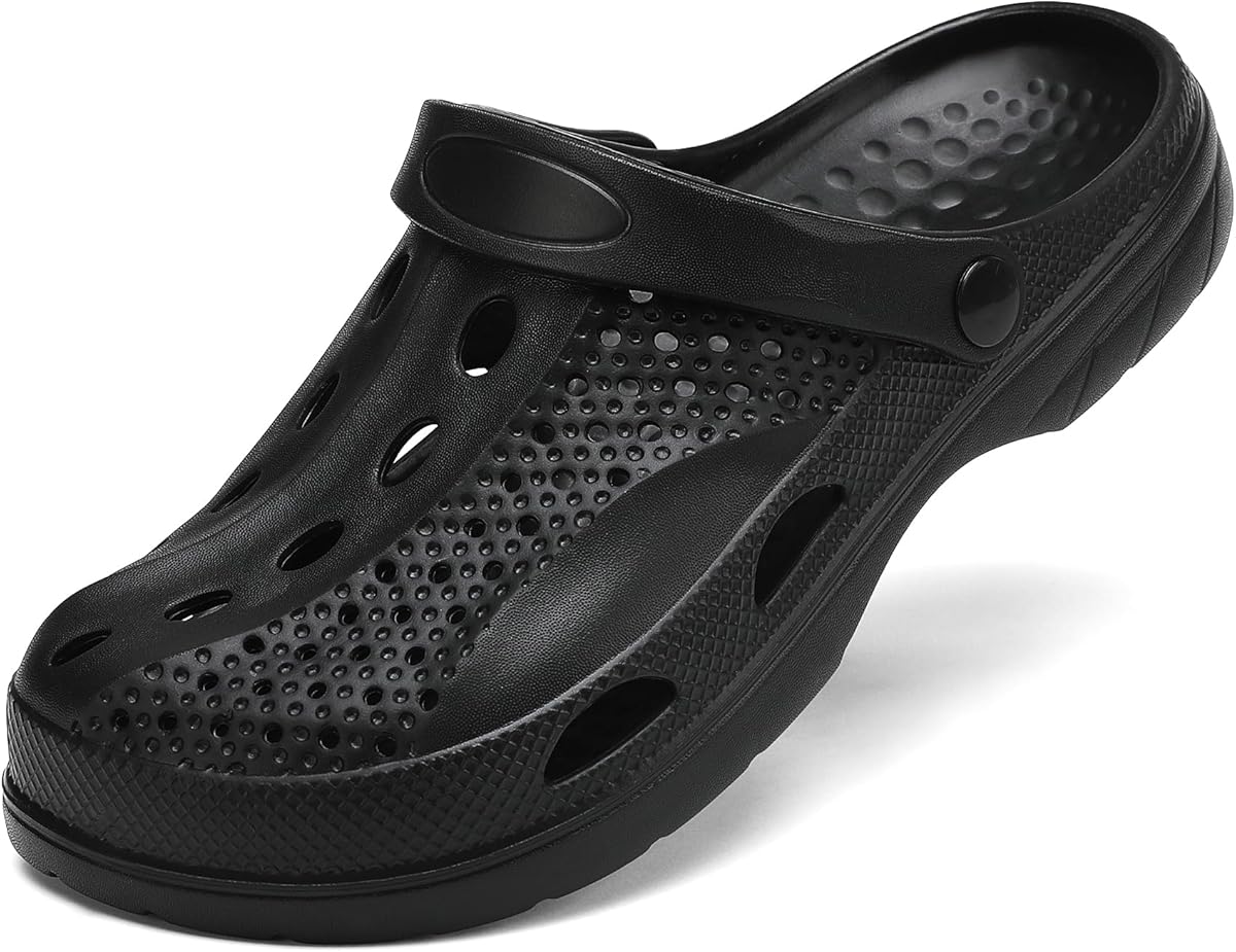 Amazon.com | SOSOWHLTE Womens Mens Garden Clogs Shoes with Arch Support Unisex Comfort Slip-on Slippers Sandals Black Size 10-10.5 Female,9-9.5 Male | Shoes