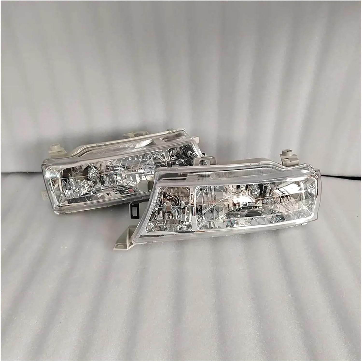 A Pair Car Headlight Crystsal Lens Total Compatible with Toyota Chaser GX90 JZX90 LX90 JZX93 1992 1993 1994 1995(2pcs)