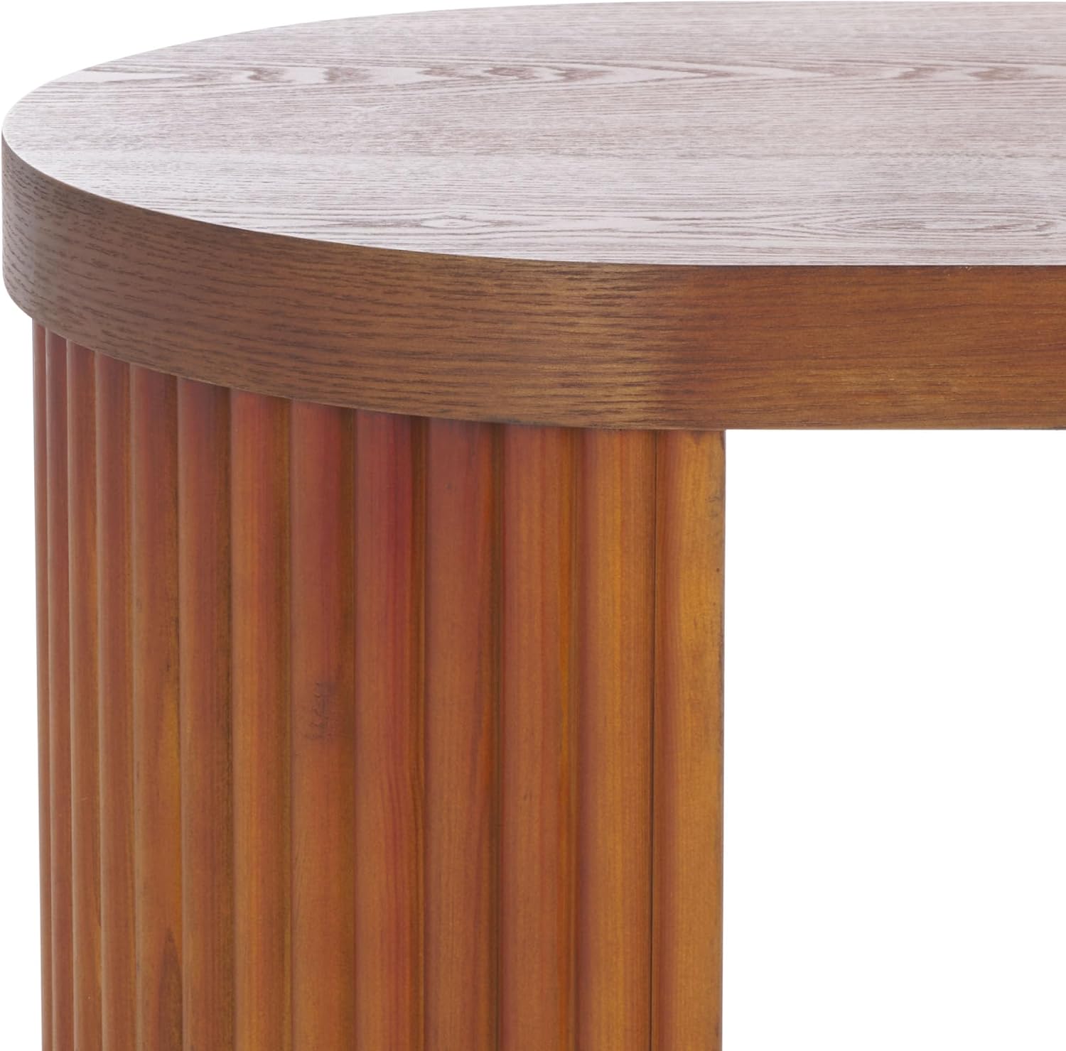 SAFAVIEH Home Collection Enoki Walnut Brown Oval Top Bench