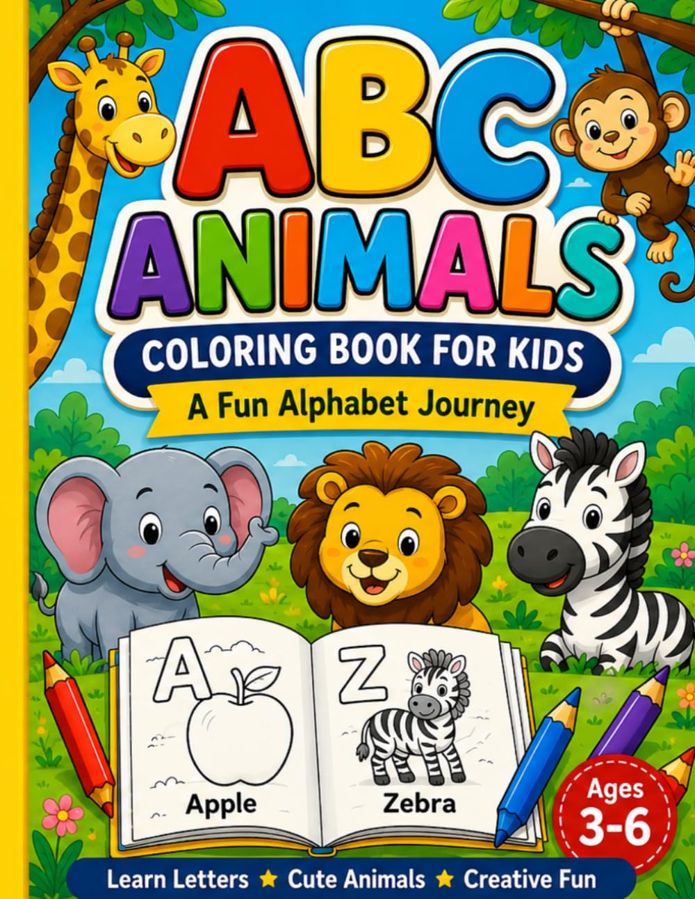 ABC Animals Coloring Book for Kids: A Fun Alphabet Journey