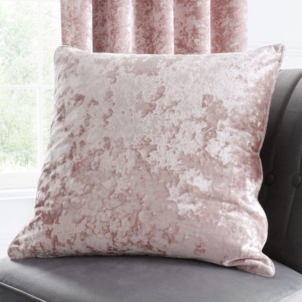 Catherine Lansfield  Crushed Velvet Cushion - Blush Pink - 55x55cm