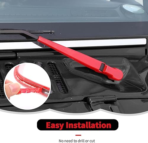 Miniatura 5 de RT-TCZ Limpiaparabrisas delantero, limpiaparabrisas delantero, decoración de accesorios exteriores compatibles con Jeep Wrangler JK JKU 2007-2018,