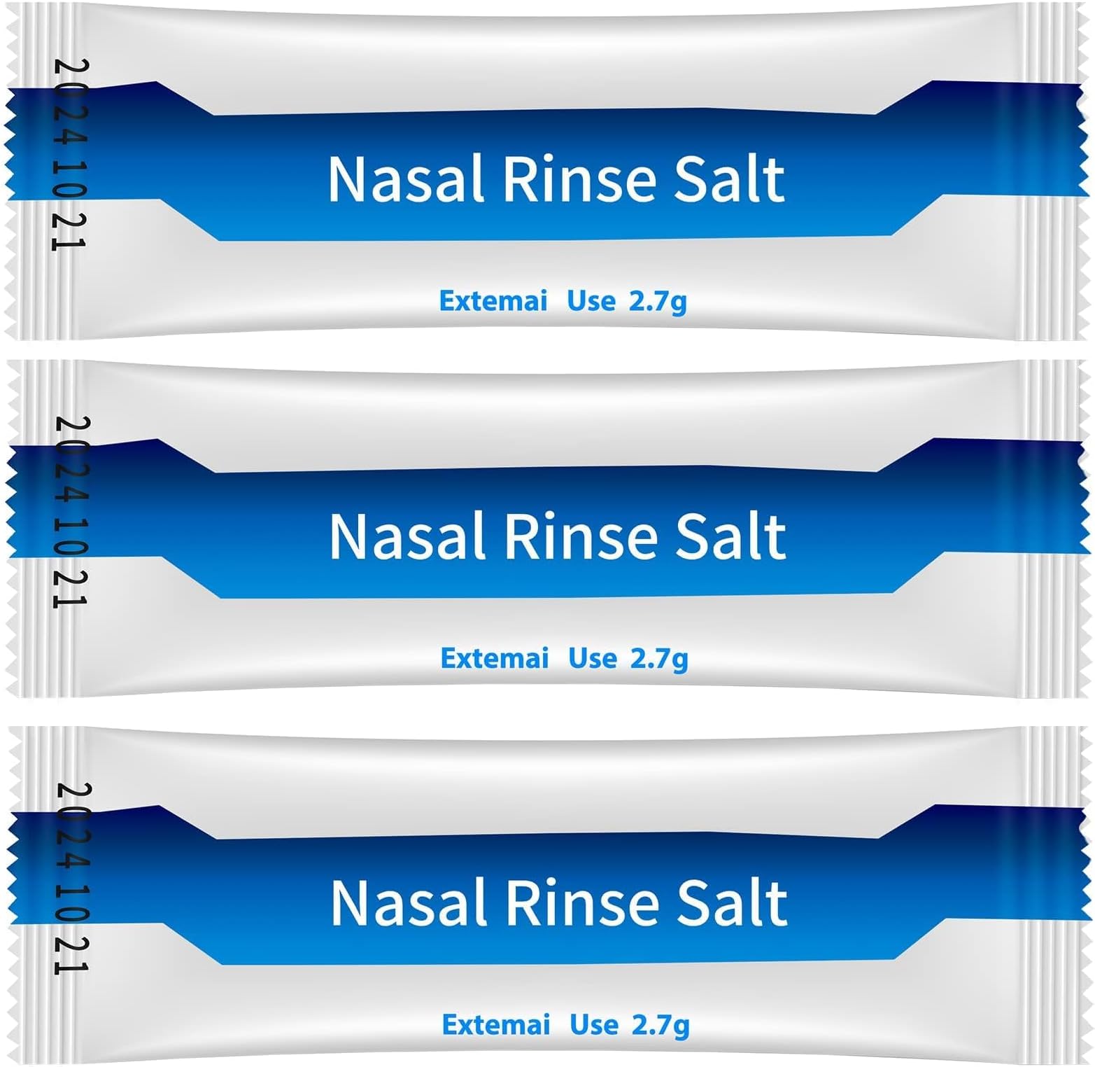 Neti Pot Salt Packets - 60 Individual Saline Packets for Nasal Wash | Neti Pot Refill Kit | Effective Nasal Irrigation | Sinus Care | Nasal Cleansing Solution