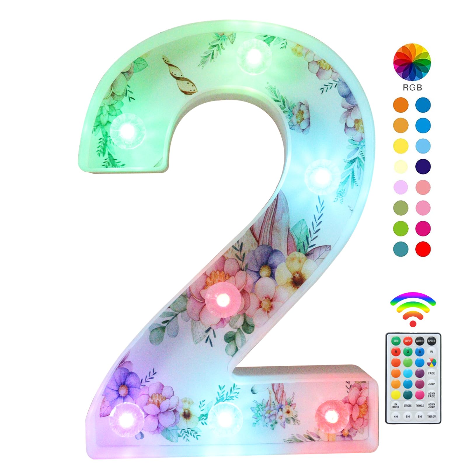 Unicorn LED Light Up Letters, 18 Color Changing Diamond Alphabet Sign Unicorn Gifts for Girls Women Party Birthday Decorations Remote Night Light Christmas Valentine Wall Table Decor - A — view 21