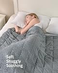 Mr. Sandman Weighted Blanket for Adults, Minky Dots Heavy Blanket for Woman, Man Sleeping and Calm, Soft and Cozy Cooling Weighted Throw Blankets, Machine Washable, 48 x 72in, 20 lbs, Grey