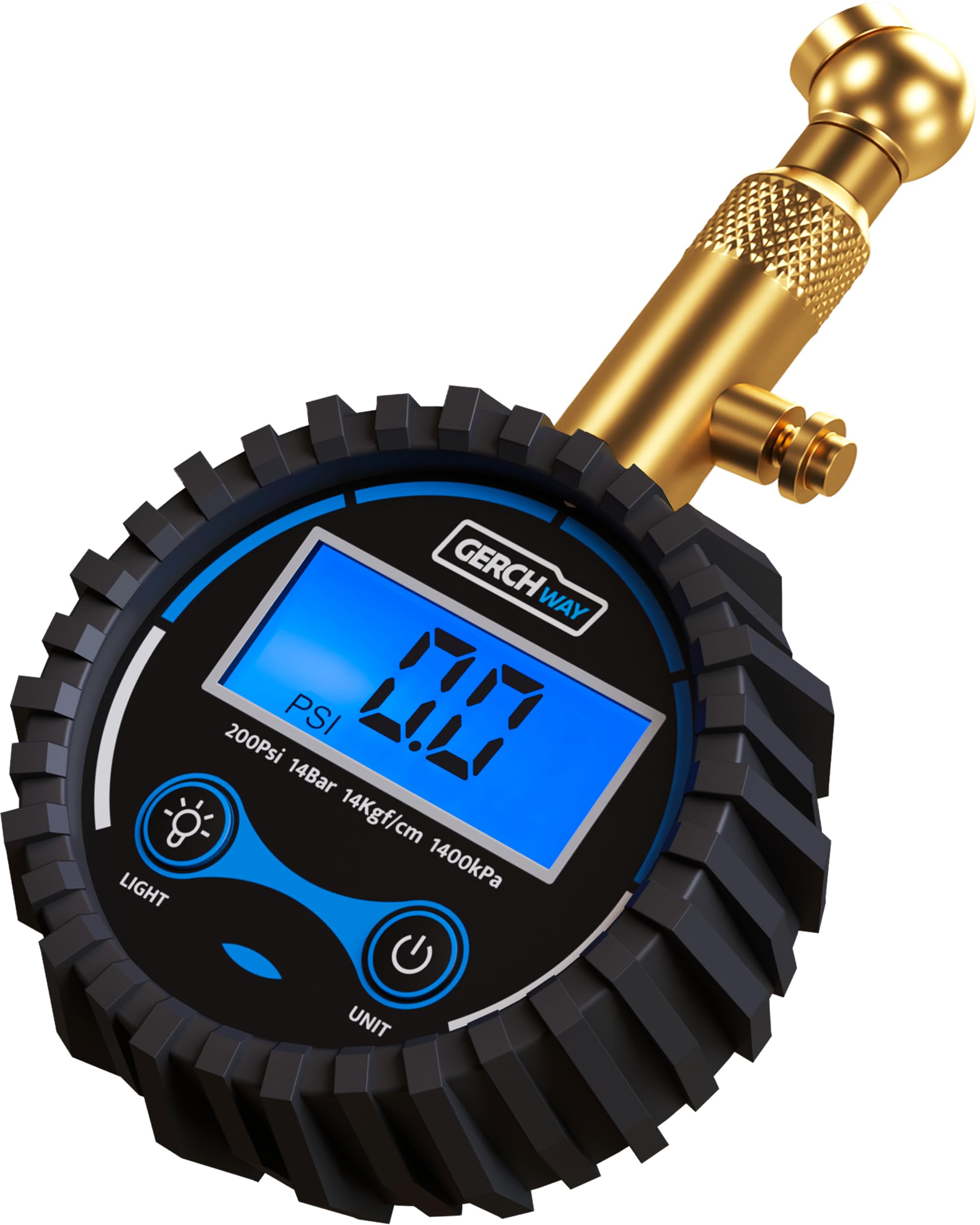 Sponsored Ad - Digital Tire Pressure Gauge for Cars - Accurate Air Pressure Gauge for Tires with 360° Swivel Chuck - 200 PSI