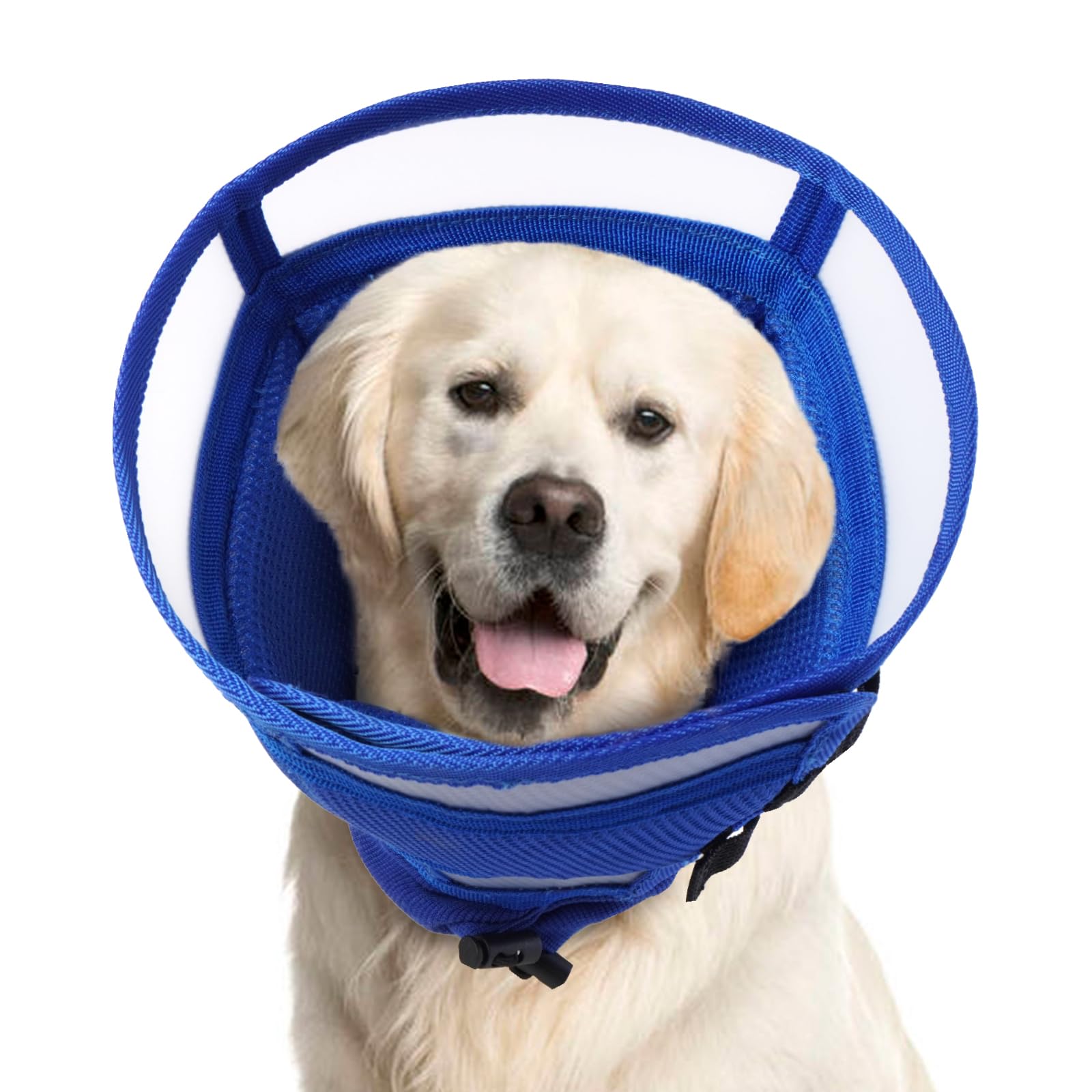 Hjyokuso Collar isabelino Perro, Collar isabelino Gatos, Collar isabelino Perro pequeño medianos Grande, collarin Perros para no rascarse, Conos de Recuperación para Mascotas - Azul XL