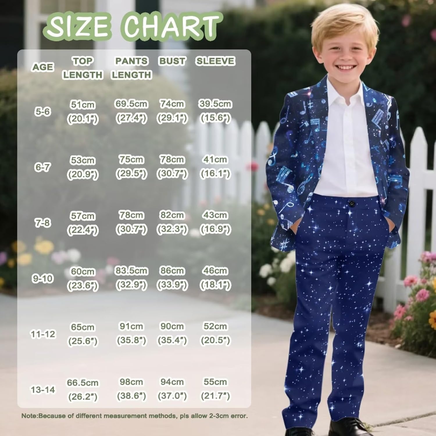 Boys Formal Suit Set 2 Piece V Neck Jacket & Straight Leg Dress Pants Boys Graduation Wedding Suit
