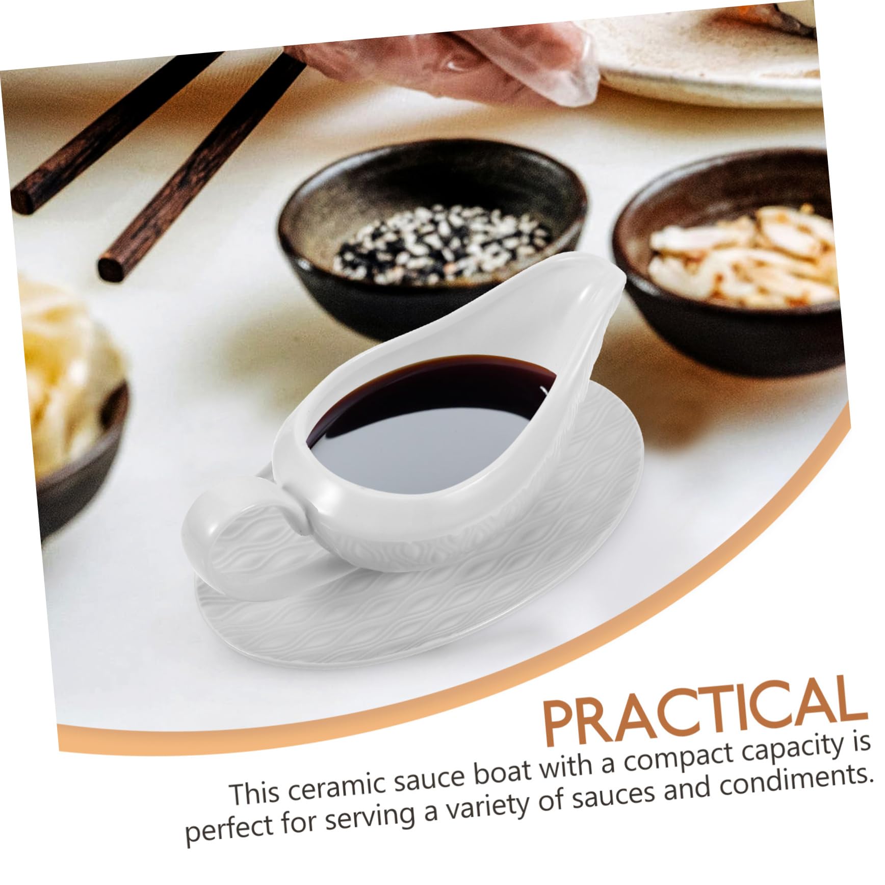 OHPHCALL Ceramic Gravy .5oz White Salad Sauce Dispenser for Birthday Thanksgiving