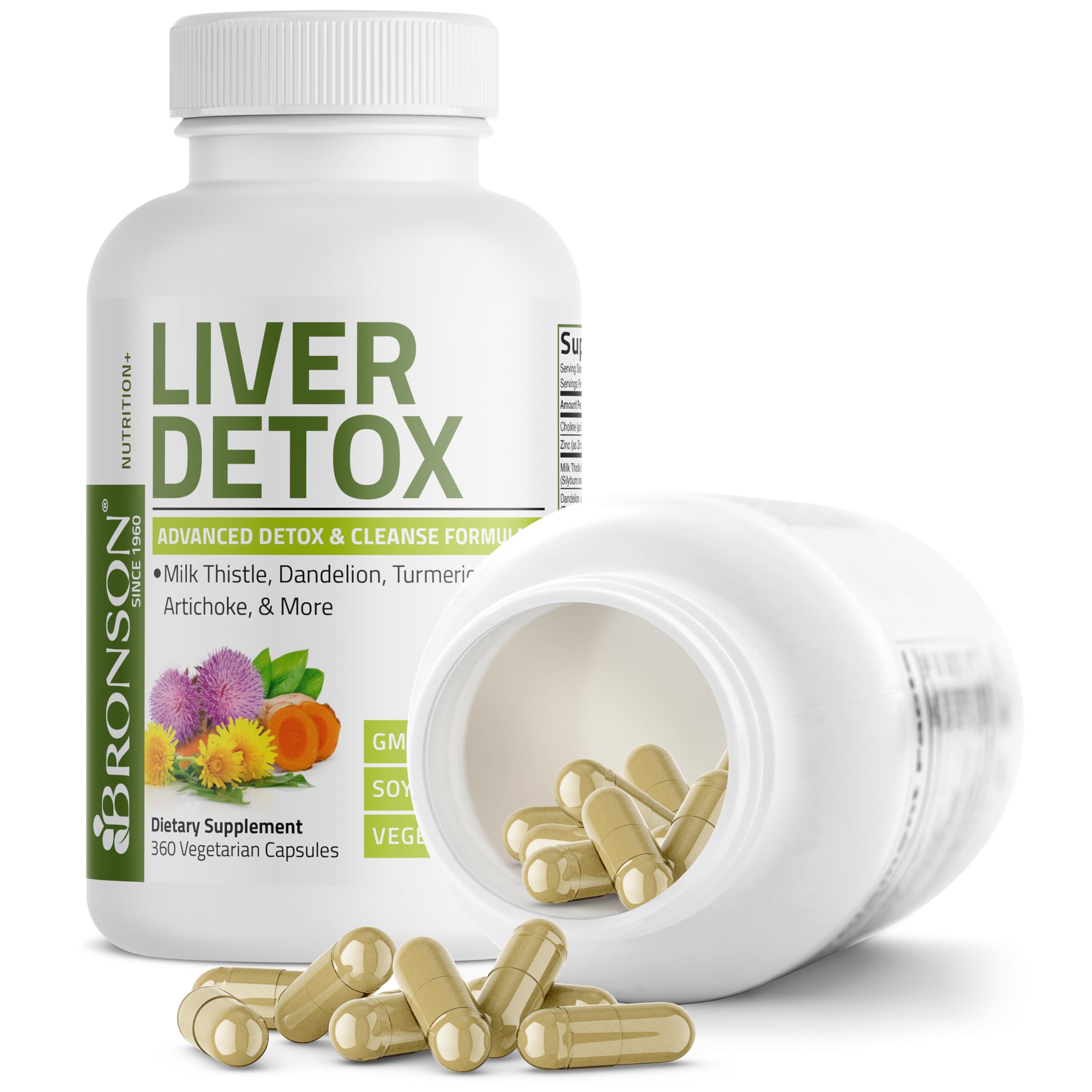 Bronson Liver Detox Advanced Detox & Cleansing Formula 360 Capsules — Amazon image 6
