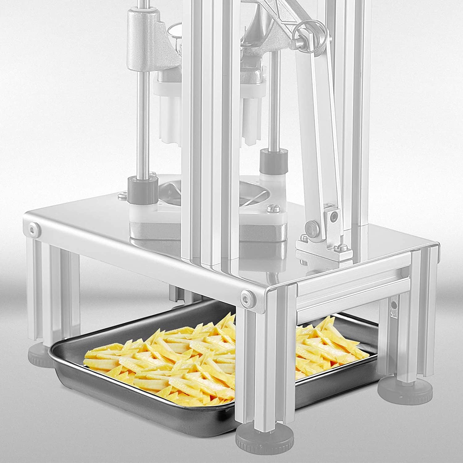 Affettatrice per patate, resistente, manuale, con base antiscivolo, design a forza verticale, 5 kg, in acciaio inox, per ristoranti e uso domestico