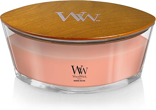 Vista 26 de WoodWick Hinoki Dahlia - Vela mediana en frasco, con forma de reloj de arena, cera de mezcla de soja prémium, mecha de madera Pluswick Innovation