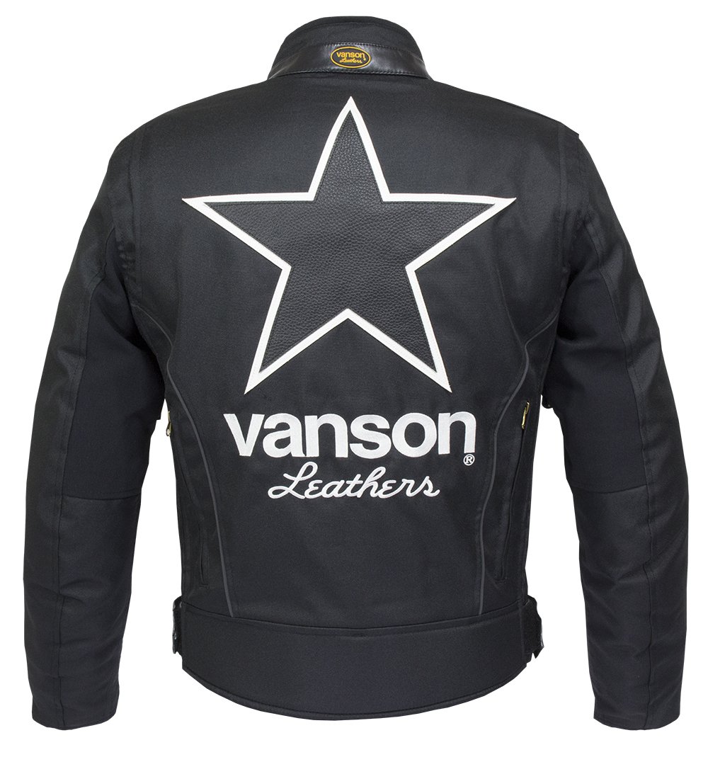 Amazon | VANSON(バンソン) ナイロンジャケット BLACK/IVORY M