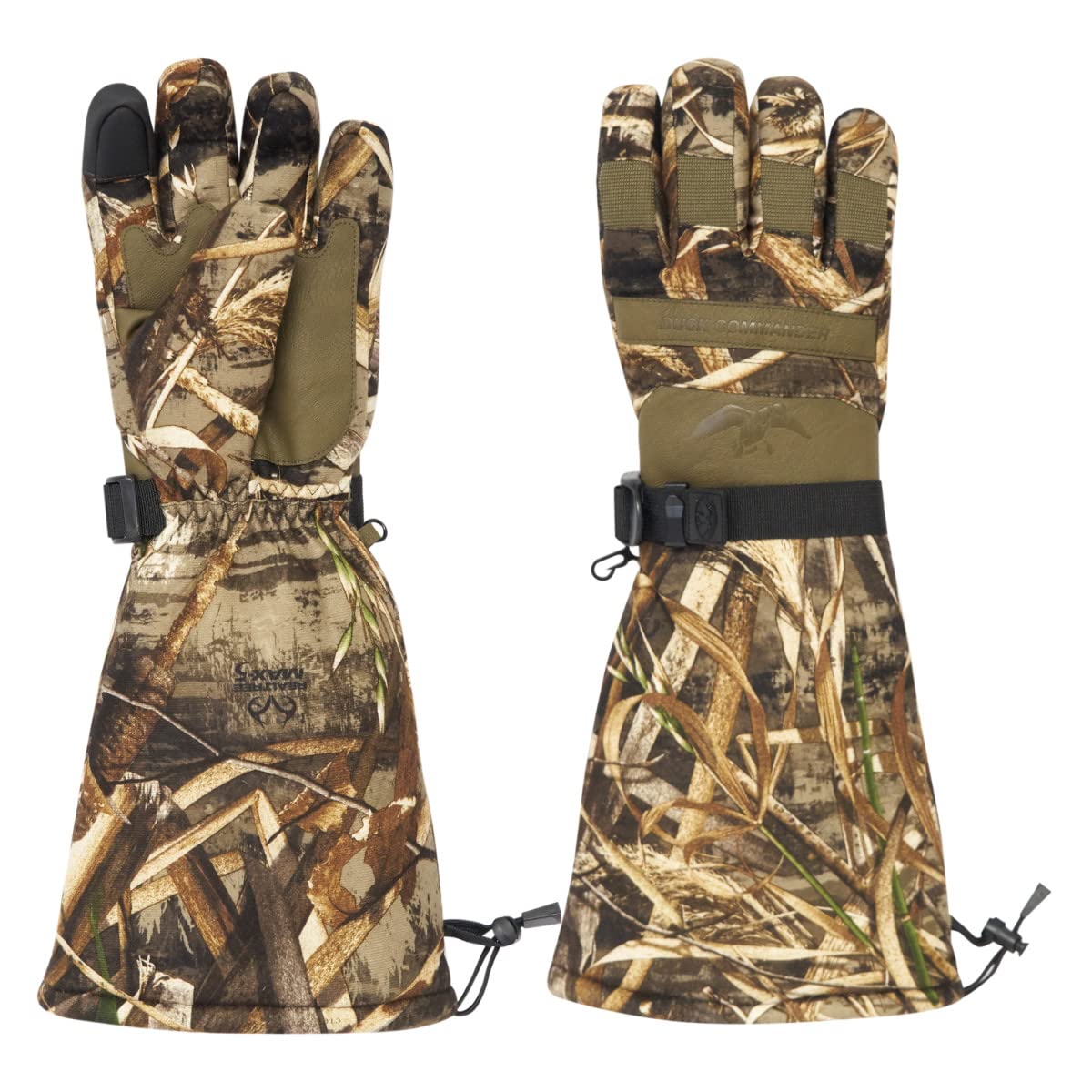 HOT SHOTDuck Commander x Men's Single-Reed Realtree Max-5 Camo Glove -Insulated, Waterproof, Outdoor Waterfowl Hunting Glove