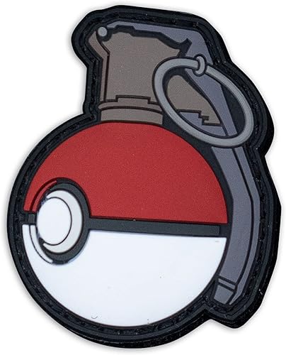 NEO Tactical Gear - Parche de PVC granada para moral - Gancho con lazo a juego