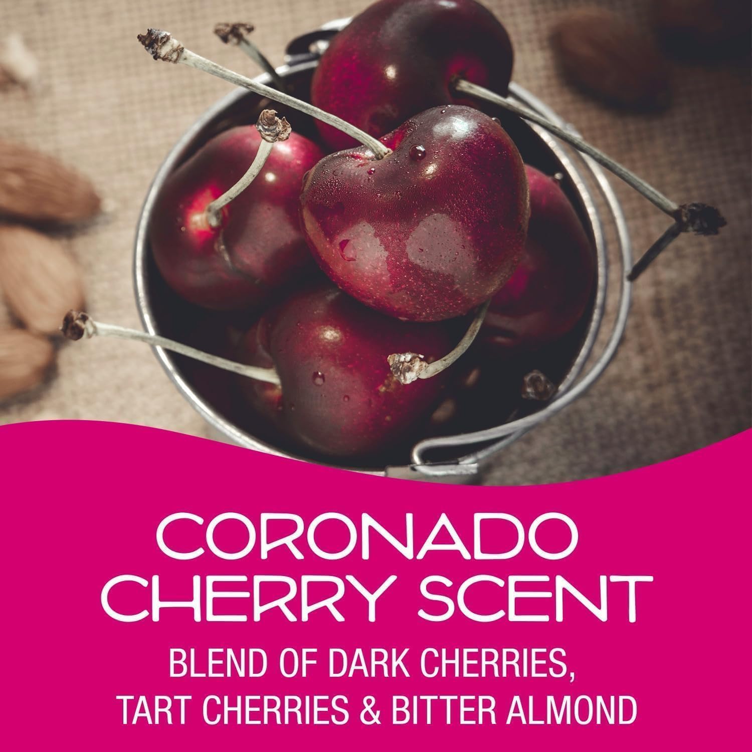 AutoFullCar – California Scents Ambientador de Coche Aroma Cereza “Coronado Cherry” – Fragancia Duradera (hasta 30 Días) – Intensidad Regulable – Lata 42 g – Aroma Dulce y Premium (12 UNIDADES)