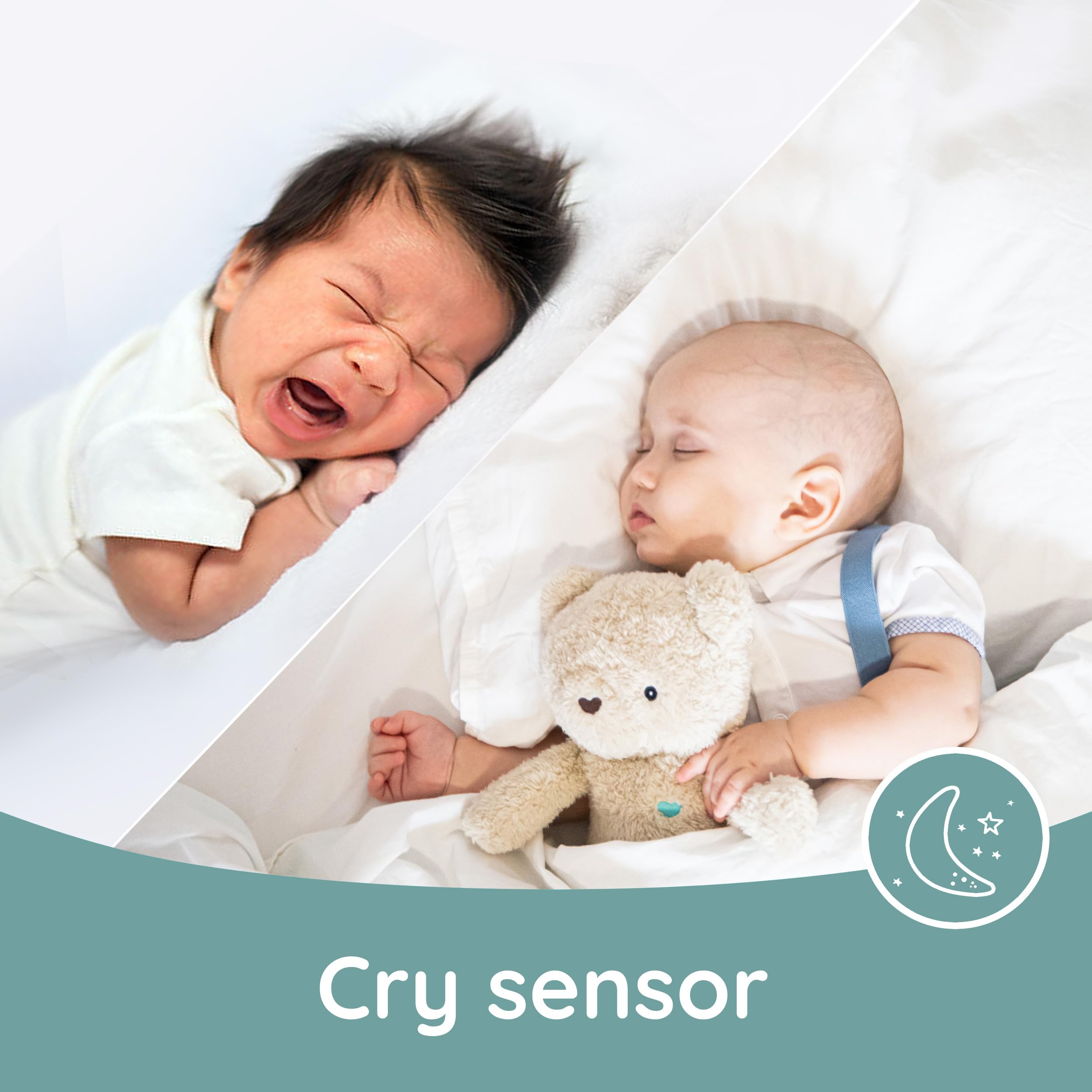 myHummy Bear Beige Duo - Sonno con app - Musica per dormire & Baby Comfort