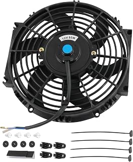 JDMSPEED 10" Slim Electric Radiator Cooling Fan Push Pull 1750CFM Universal 12V 80W High Performance