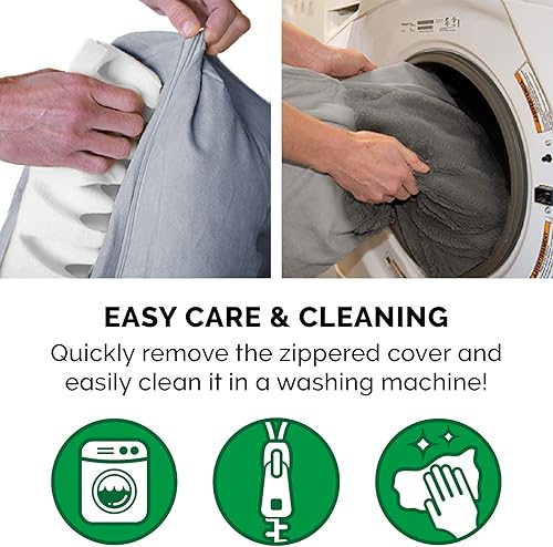 Miniatura 8 de Furhaven Camas ortopédicas de gel refrescante y espuma viscoelástica para perros y gatos pequeños medianos y grandes sofá de felpa y gamuza sofá