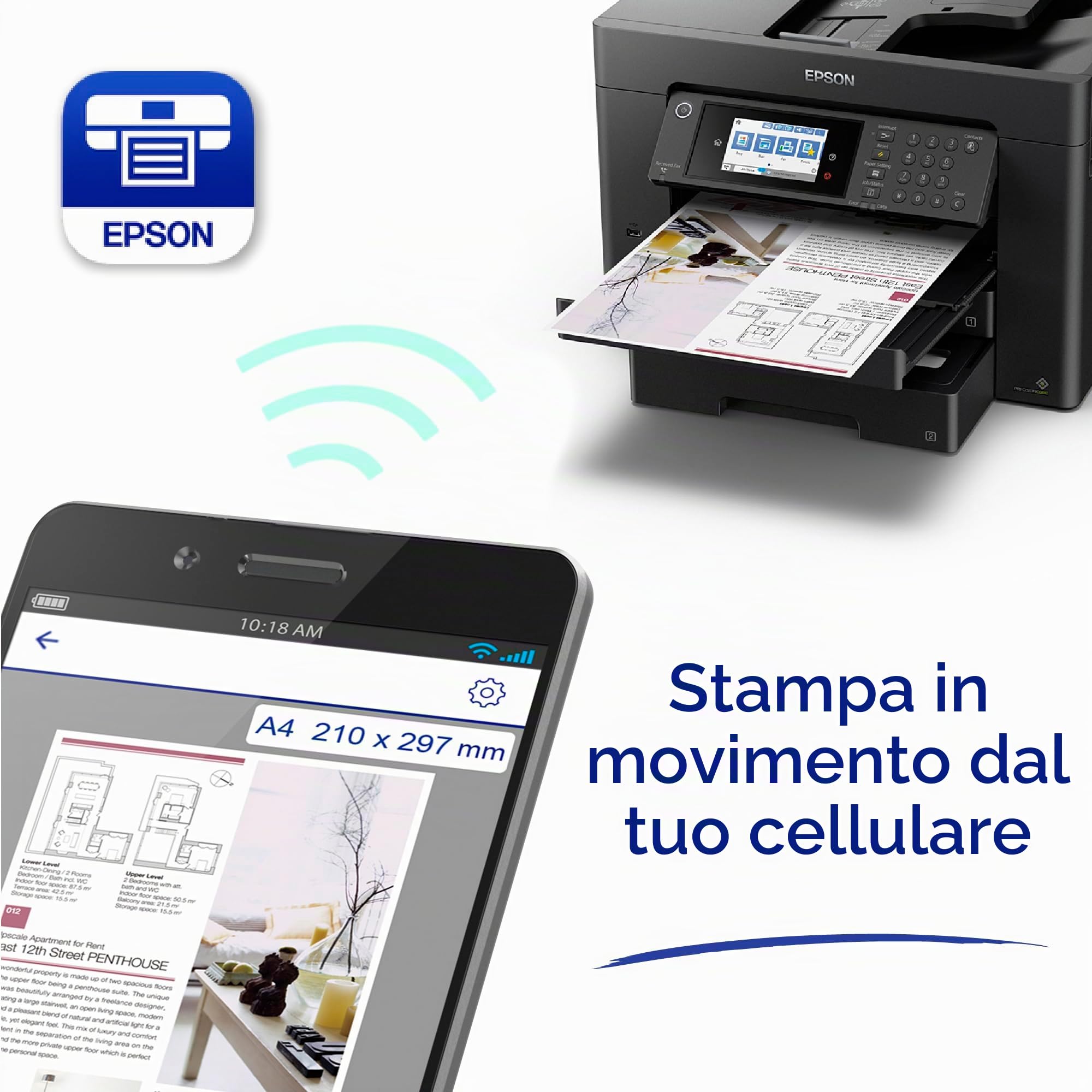 Epson WorkForce Pro WF-7840DTWF - Multifunction printer - colour - ink-jet - A3 plus (311 x 457 mm) (original) - A3 (med