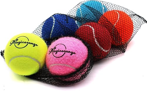 Miniatura 2 de Magicorange Pelotas de tenis, paquete de 6 pelotas de tenis de entrenamiento avanzado, pelotas de práctica, pelotas de juego para perros y mascotas,