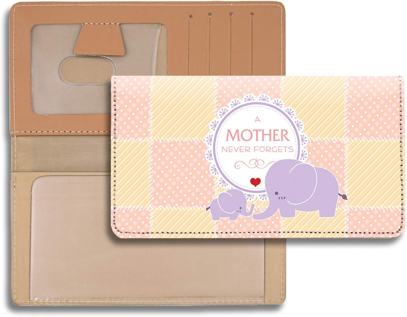A Mother's Love Personal Leather Checkbook Cover for Top Tear Personal Checks