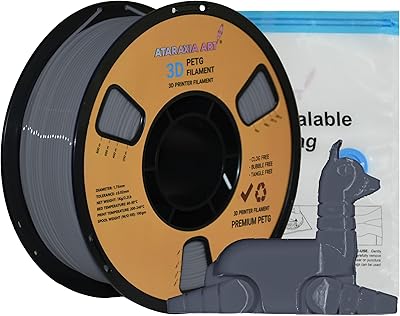18 – ATARAXIA ART PETG Filament 1.75mm, 3D Printer Printing Filament, 1Kg/2.2lb Tidy Winding Spool, Dimensional Accuracy +/- 0.02mm, with Filamen…