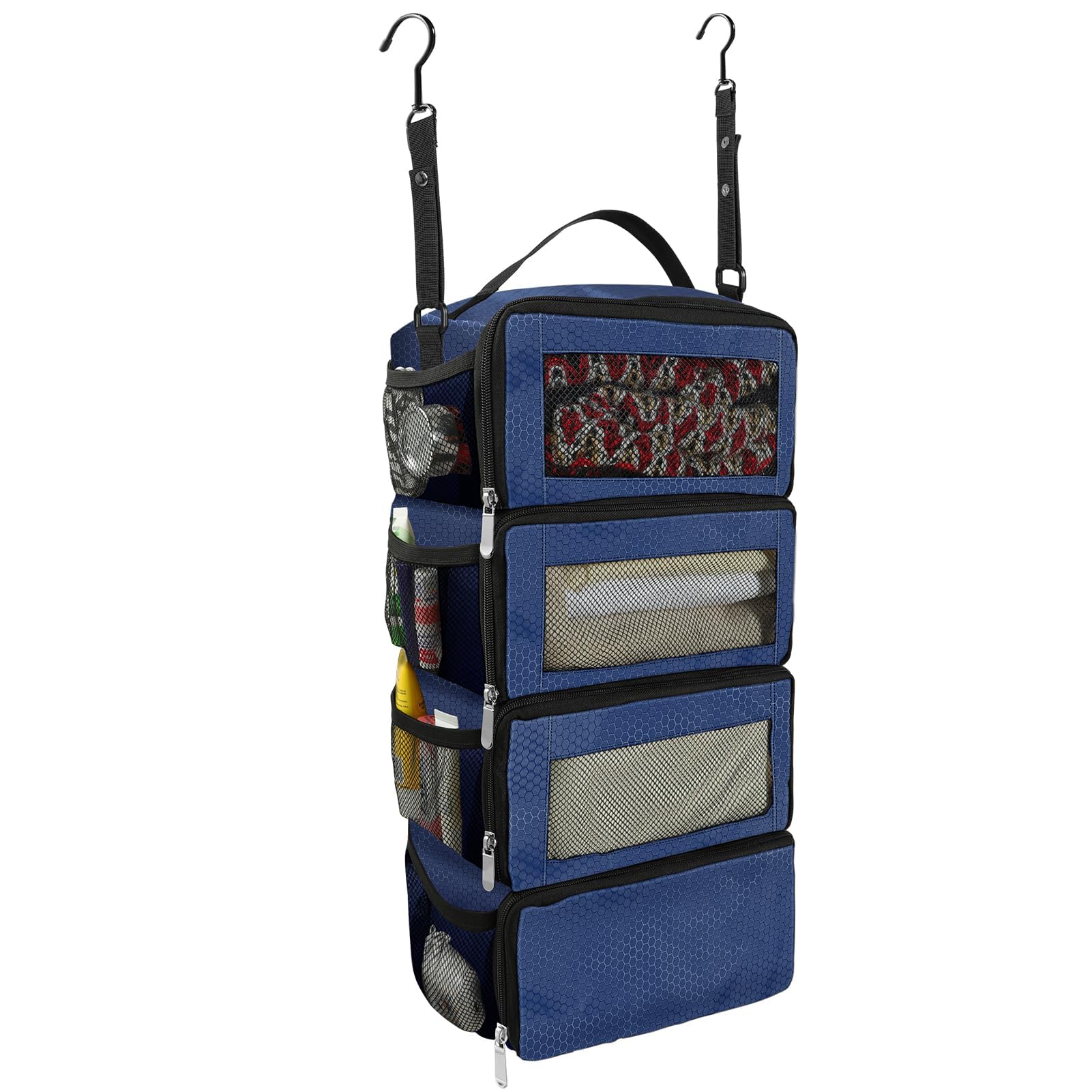 Olosar Suitcase Organizer, Travel Luggage Organizer Portable Hanging Travel Shelves Collapsible Hanging Packing Cubes for Carry on Suitcase