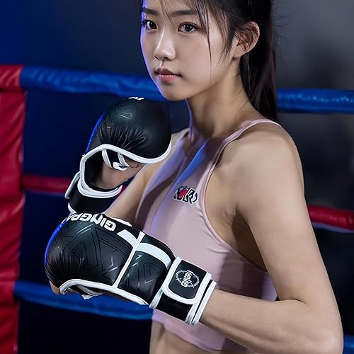 Miniatura 4 de Half-Finger Boxing Fight Gloves, Half Finger Training Gloves fit for Taekwondo Sparring,Muay Thai, Martial Arts(Karav MAGA),Karate,Combat Class