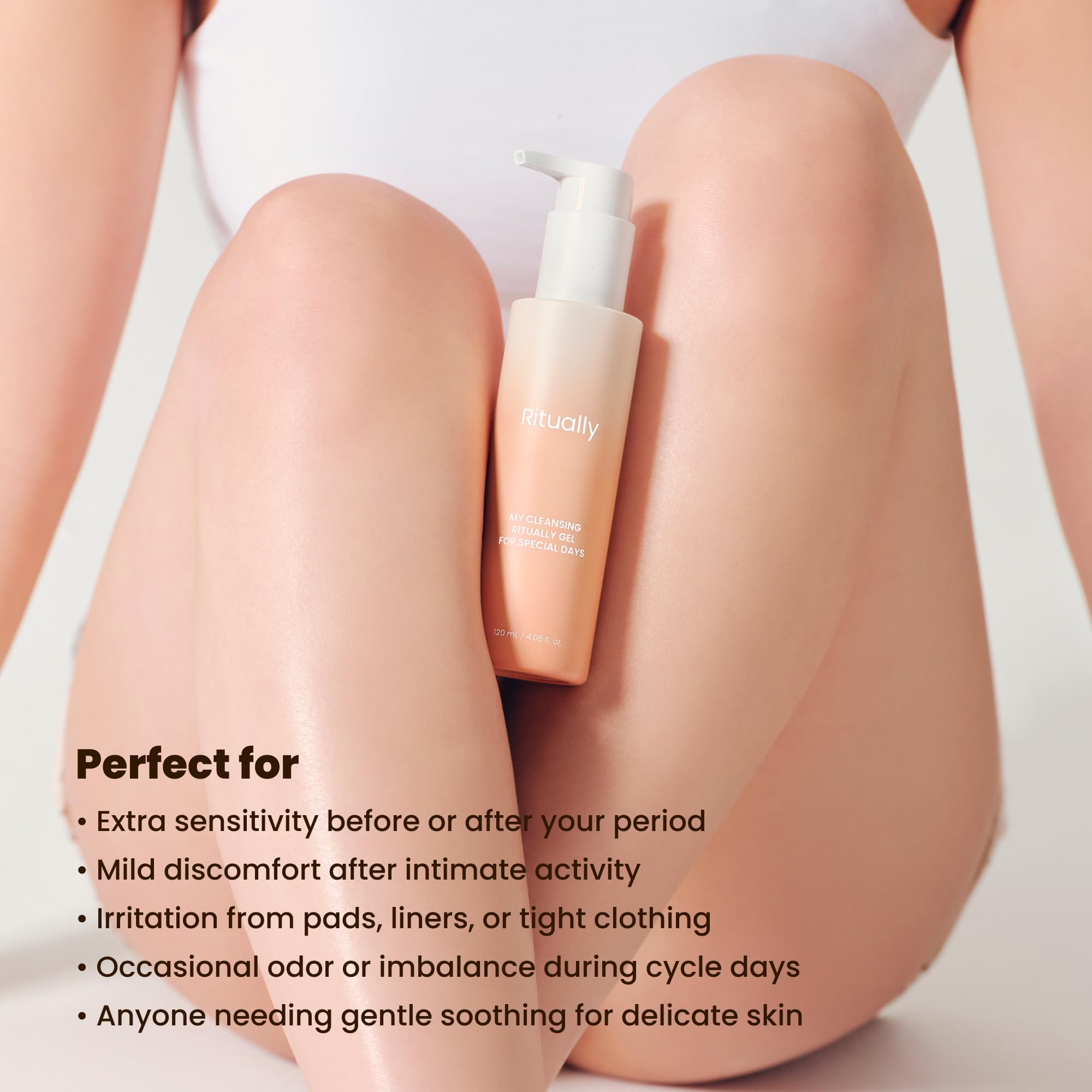 pH-Balanced Period Gel Wash – Hydrating Intimate Vulva Cleanser for Sensitive Skin, PMS Comfort Formula with Hibiscus, Cica & Amino-Acid Cleansers, Fragrance-Free Cycle Care, 4.05 oz