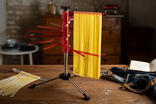 Miniatura 9 de MARCATO Atlas - Estante de secado para pasta, Tacapasta, fabricado en Italia, acero y policarbonato, plegable, transparente
