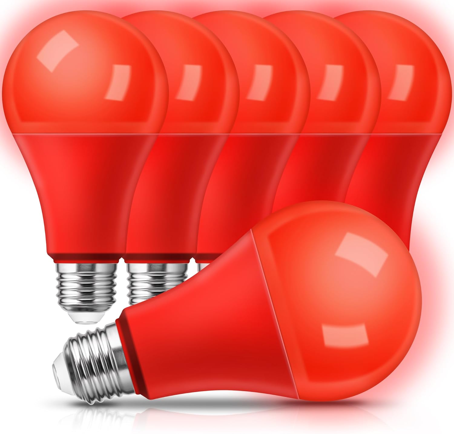 KINDEEP Red Light Bulbs A21, 13W Equivalent 100 Watt, A21 Red Colored