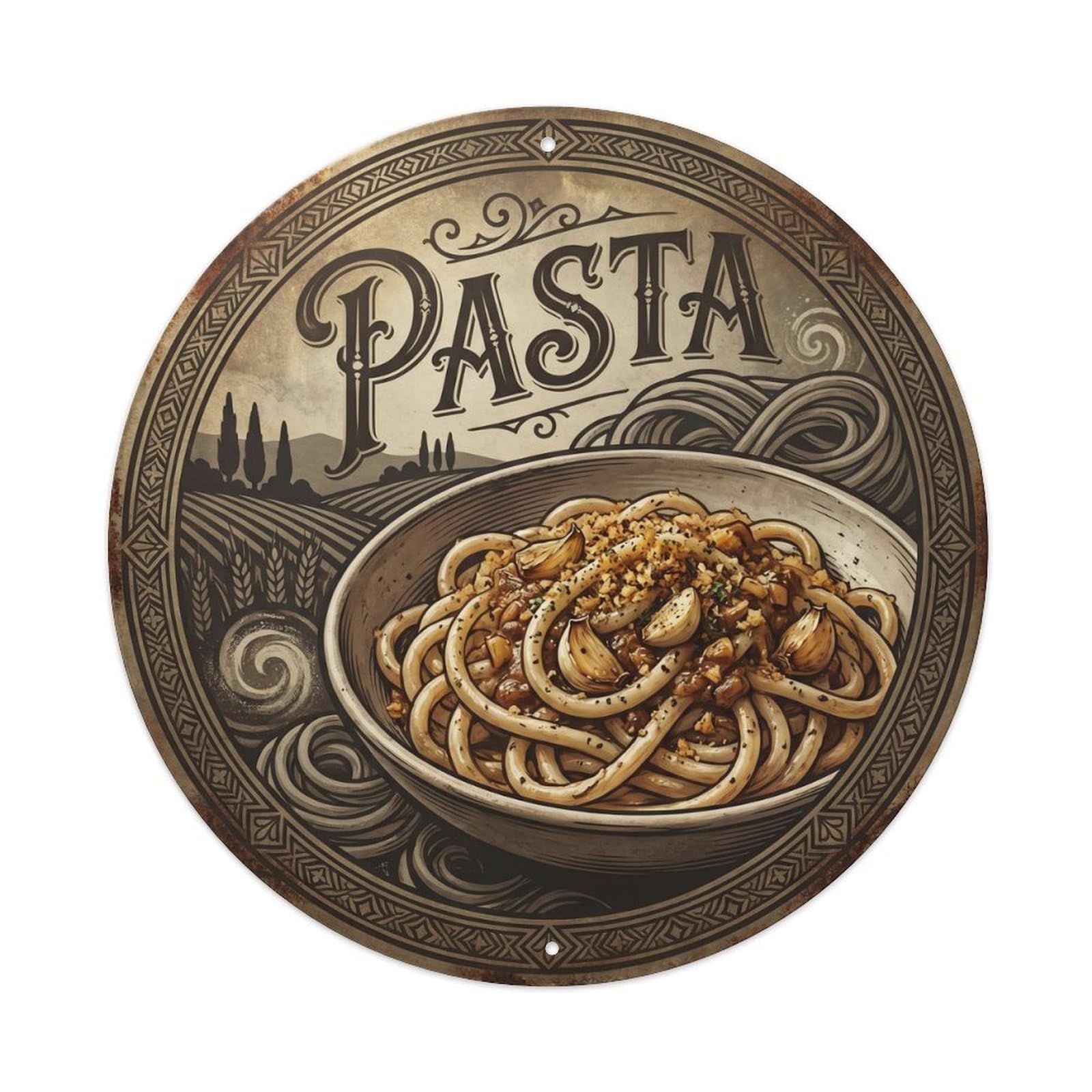 Mediterranean Cuisine Cucina Italiana Italian Nostalgic Metal Tin Sign