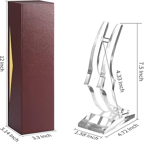 Miniatura 8 de Fydun Rosa dorada para adultos mayores, hoja verde, tallo largo, sumergida en oro de 24 quilates, en caja de regalo con soporte transparente, rosas