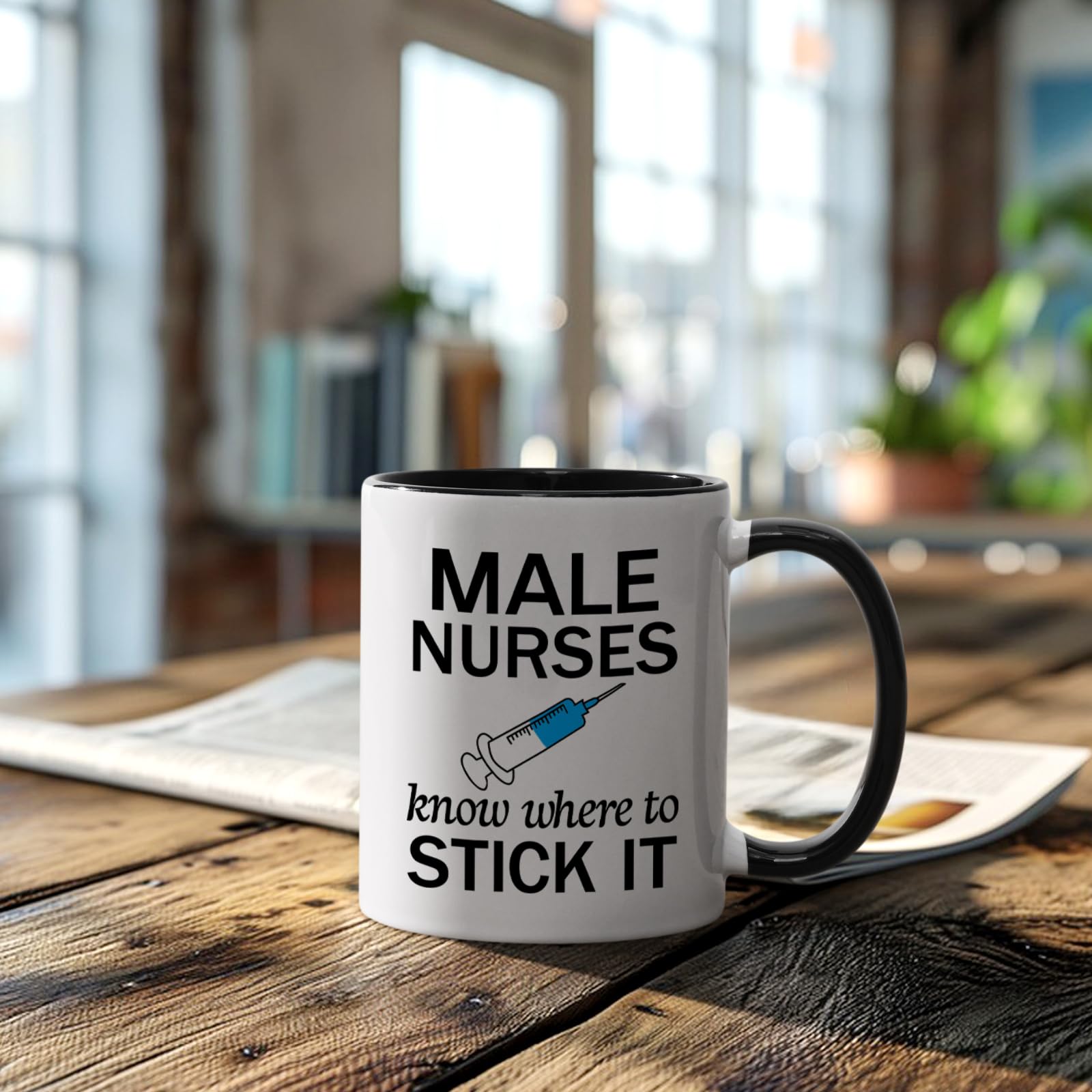 YHRJWN Nurse Gifts, Male Nurse Gifts, Nurses Week Appreciation Graduation Gift for Men Him, Funny Coffee Mug, 11 Oz