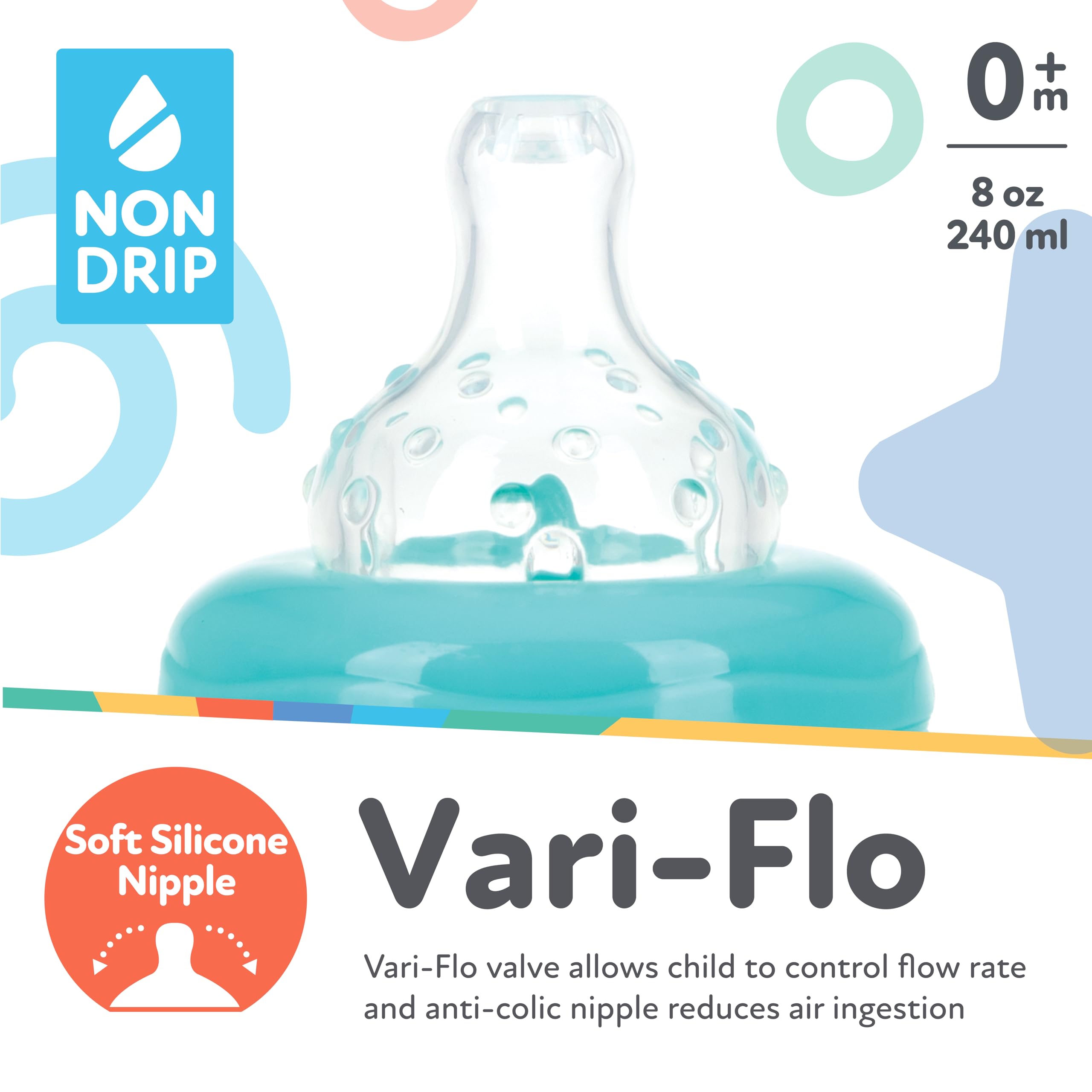 Nuby Wide Neck Non-Drip Bottle (3-Pack) Gallery Image