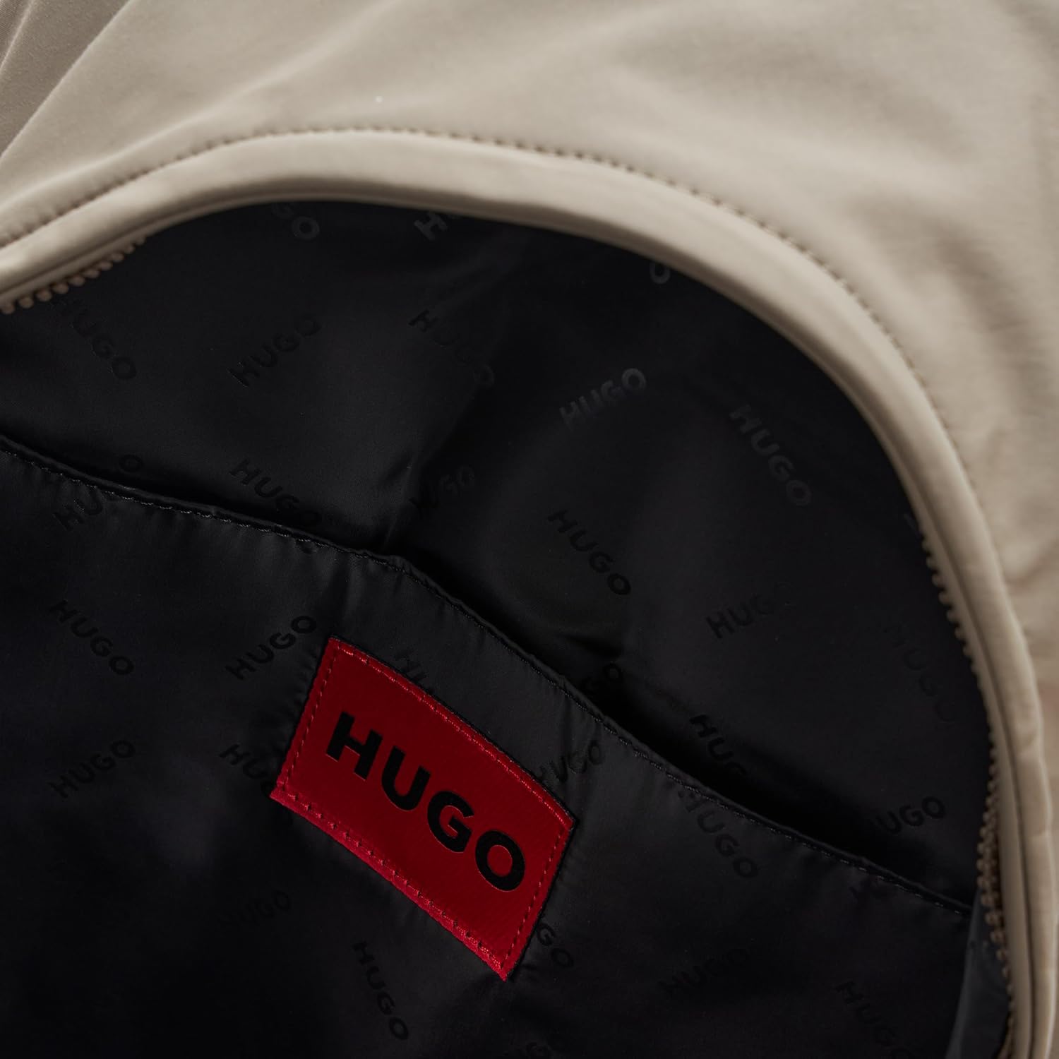 HUGO, Taric Nylon Blend Double Pocket Backpack, dust grey, One Size - Image 4