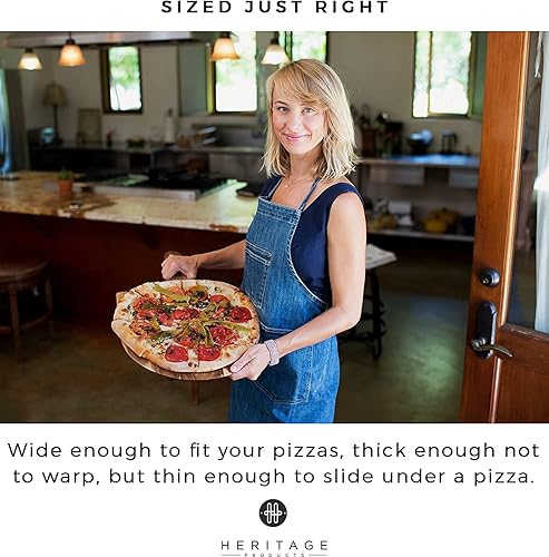 Miniatura 7 de Heritage tablas de madera de acacia para pizza casera, quesos y más – 22 x 14 pulgadas.