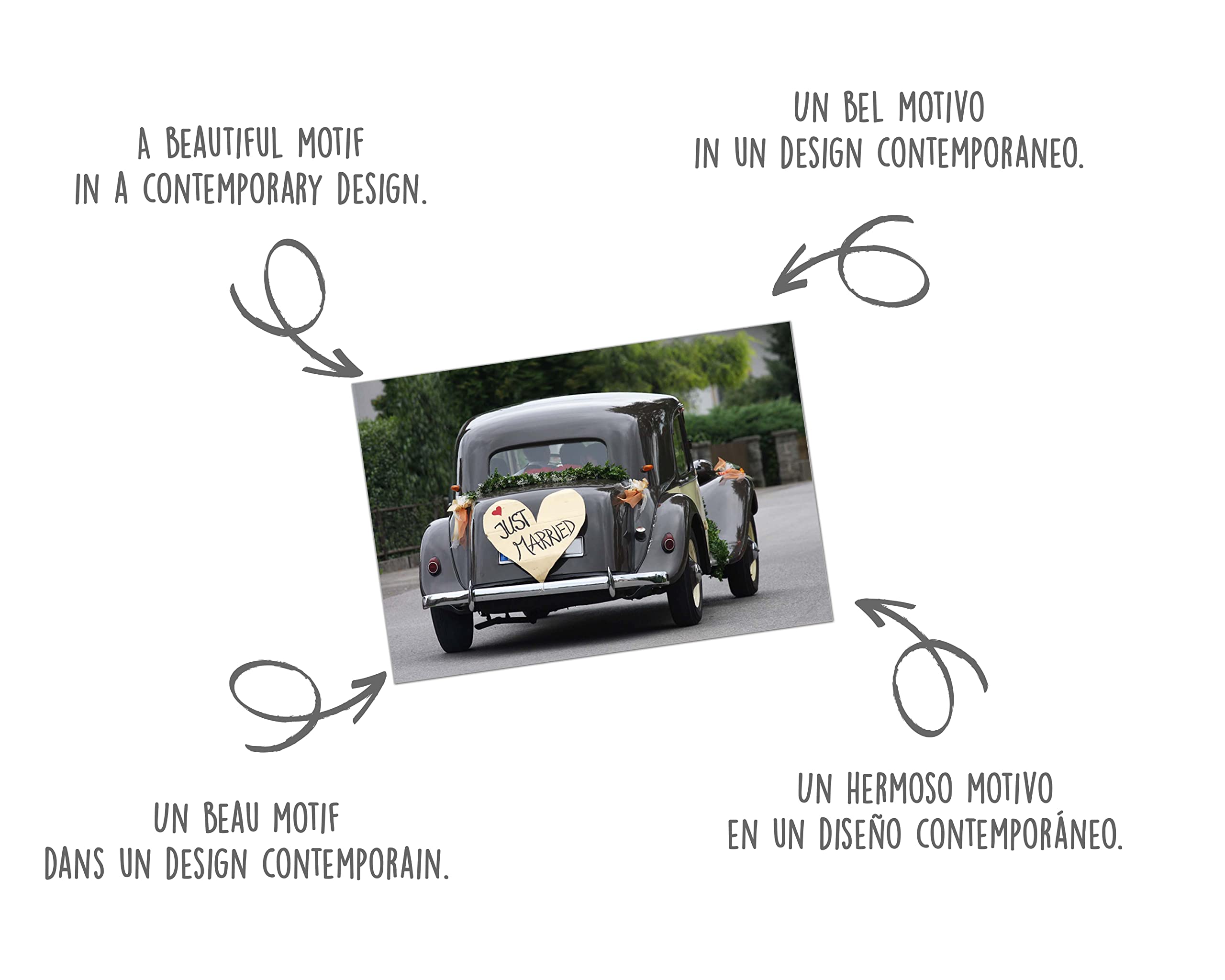 Edition Seidel Carte De Vœux De Mariage Carrée De Qualité