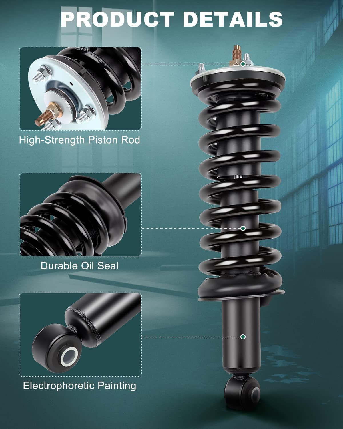 AUTOMUTO Strut Spring Assembly Front Pair Shock Absorber Fit 2009-2012 for Suzuki Equator,2005-2012 Pathfinder,2005-2015 Xterra