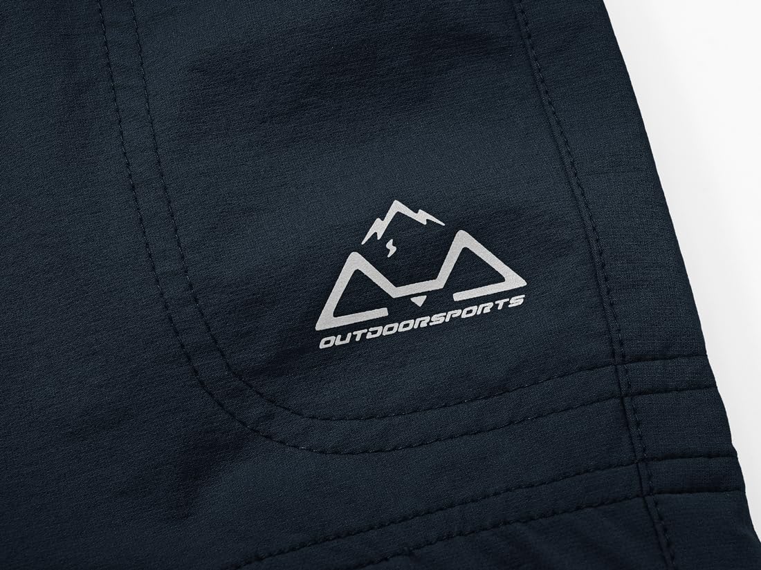 donhobo Short pour femme - Séchage rapide - Respirant - Pantalon de randonnée - Sport - Pantalon cargo d'été - Bermuda - Loisirs, bleu marine, S