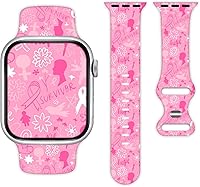 Vista 1 de Watch Band Compatible with Apple Watch 38mm 40mm 41mm 42mm 44mm 45mm for Women Men Sport Silicone Wristbands Strap for IWatch Series 7 6 5 4 3 2 1