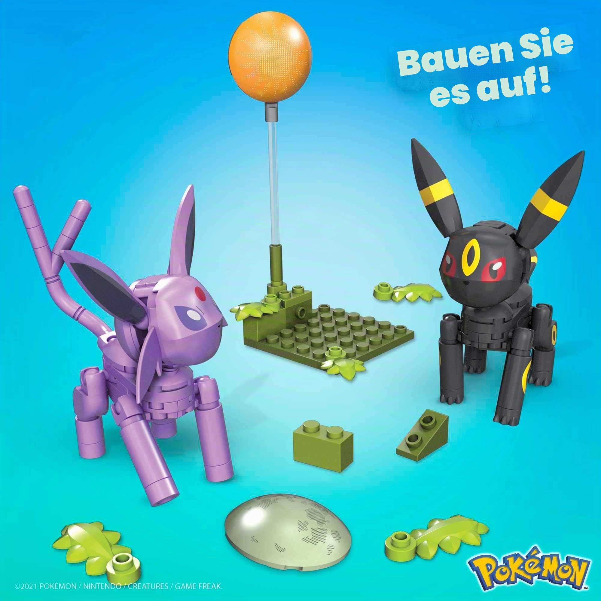 MEGA HGC21 - Mega Construx Pokémon Umbreon & Espeon, Konstruktionsspielzeug, Spielzeug ab 6 Jahren