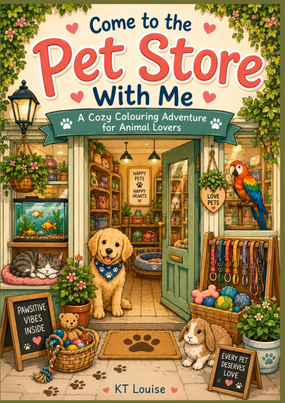 Come to the Pet Shop with Me: Explore a Cozy Pet Shop One Colouring Page at a Time