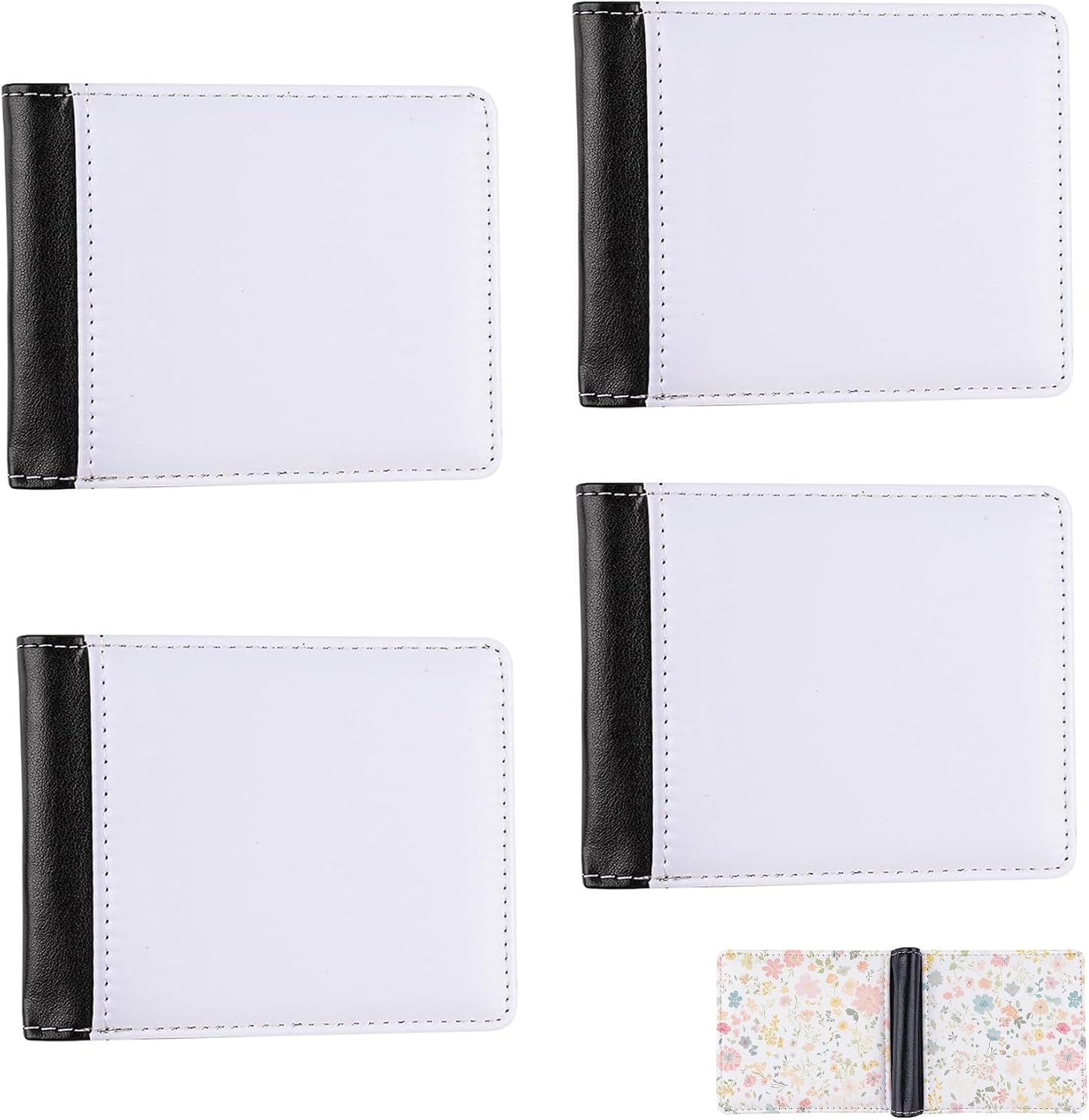 4 Pack Sublimation Wallet Blanks Card Holder with Photo Slot