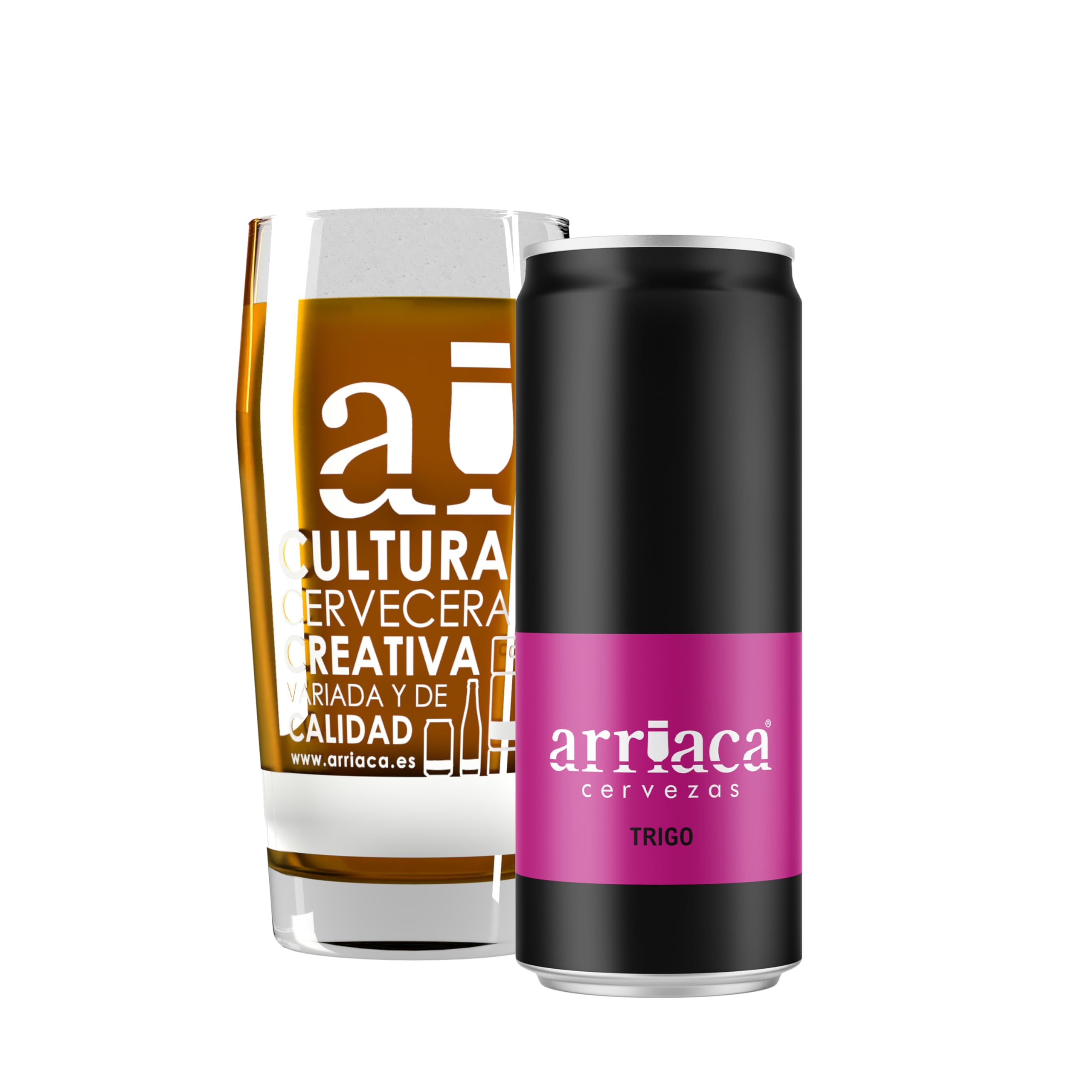 Cerveza Premium Arriaca TRIGO en Pack Fabricación Artesanal. Premio a la Mejor Cerveza Trigo Artesana (24 latas 33cl)