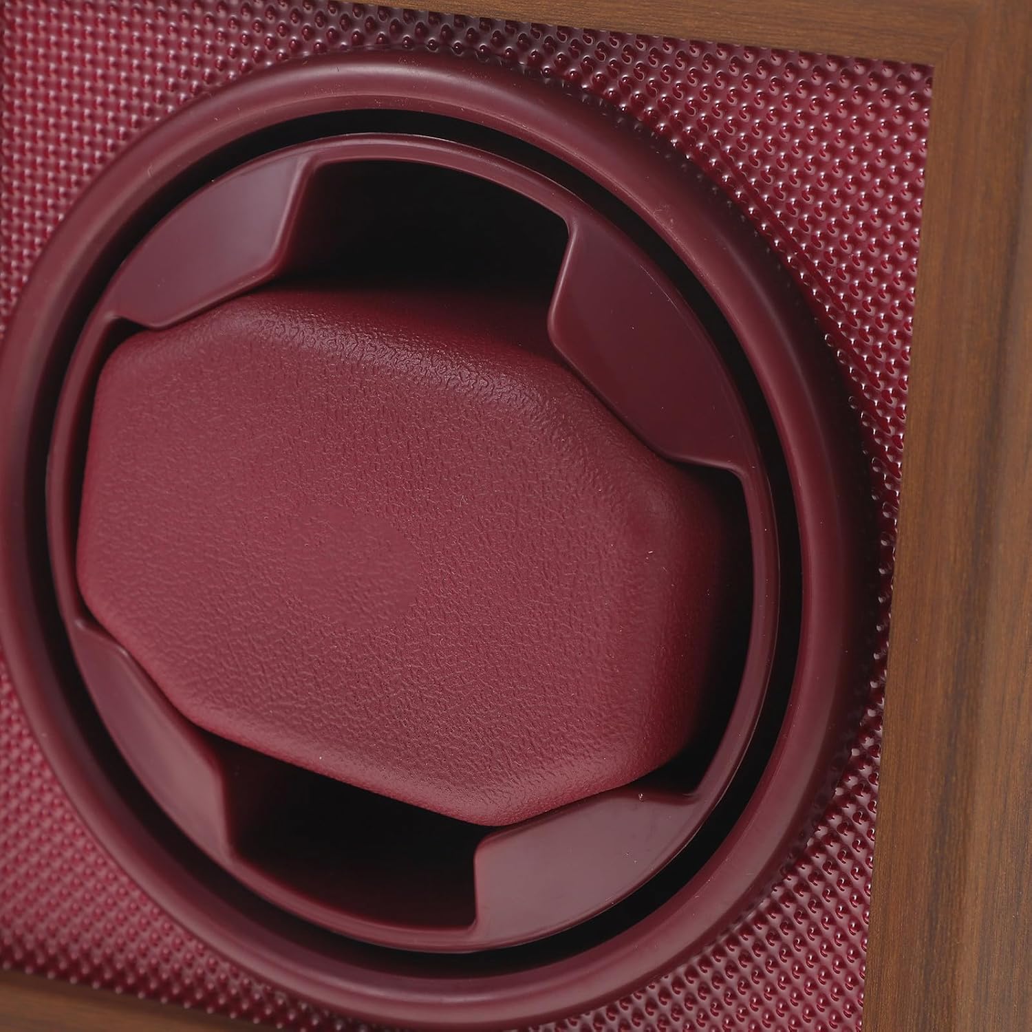 GALPADA Automatic Watch Winder Case with Black Walnut Wood Exterior and Deep Red Abs Panel Mechanical Watch Rotating Box with 3-Speed Adjustable Settings for Men’s