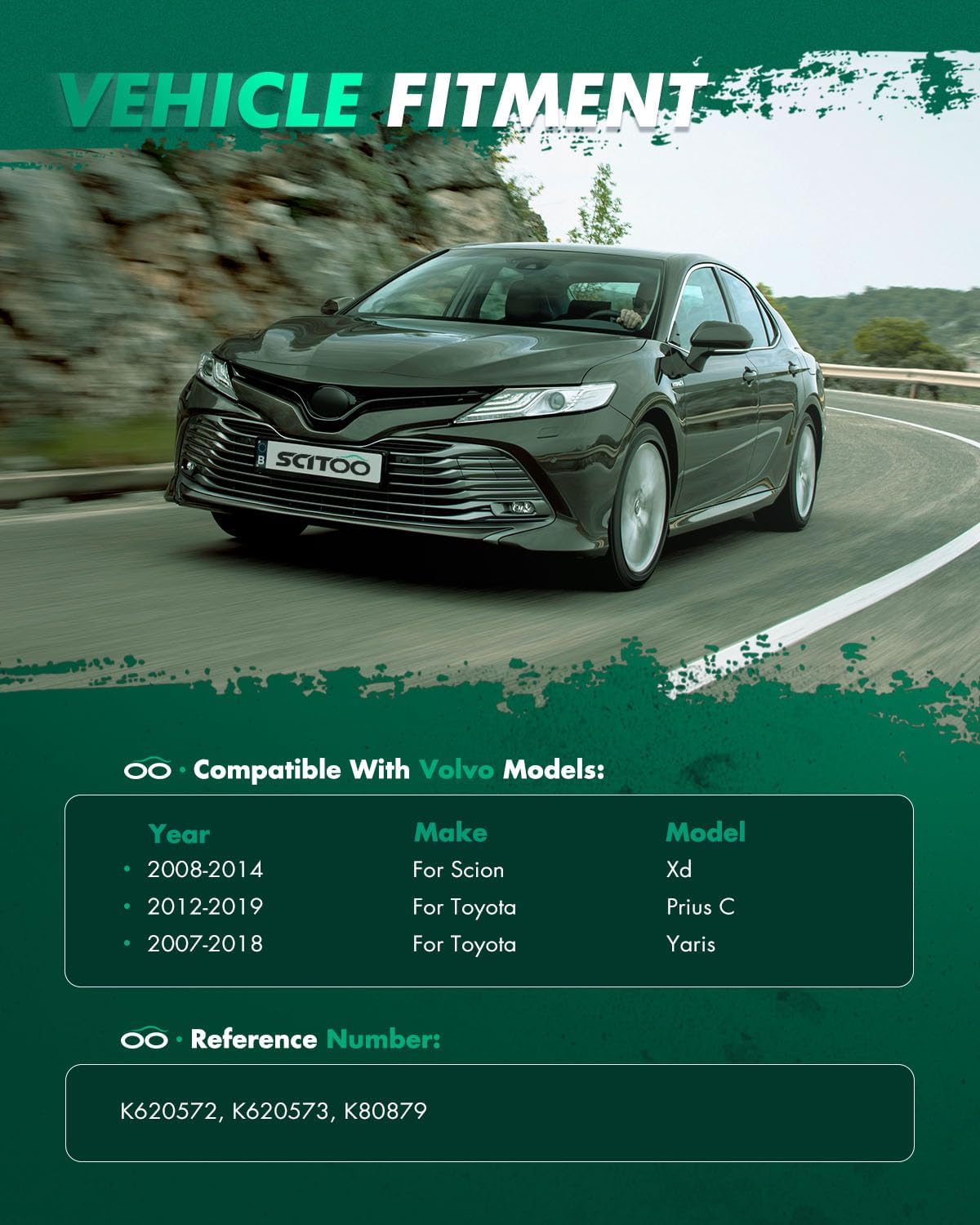 SCITOO 4pcs Suspension Kit For 2007-2019 For Yaris 2012-2019 For Prius C 2008-2014 For Scion xD w/Suspension Parts Lower Control Arm Sway Bar Link