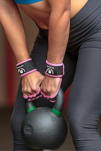 Miniatura 4 de Guantes acolchados de cross training de cuero con apoyo en la muñeca para tu entrenamiento del día entrenamiento de gimnasio levantamiento de pesas